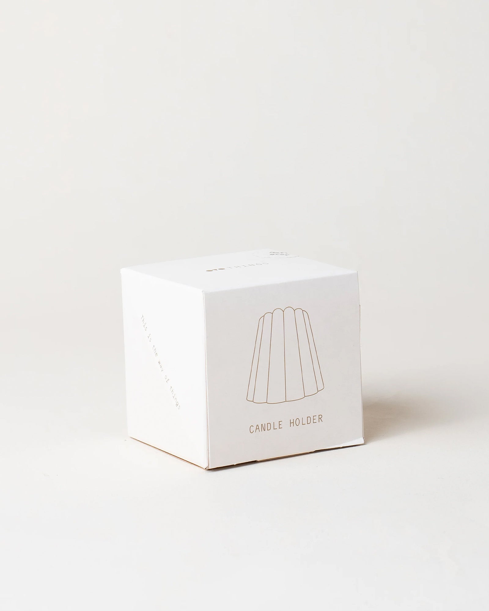 Porcelain Mini Canelé Slim Candlestick Holder