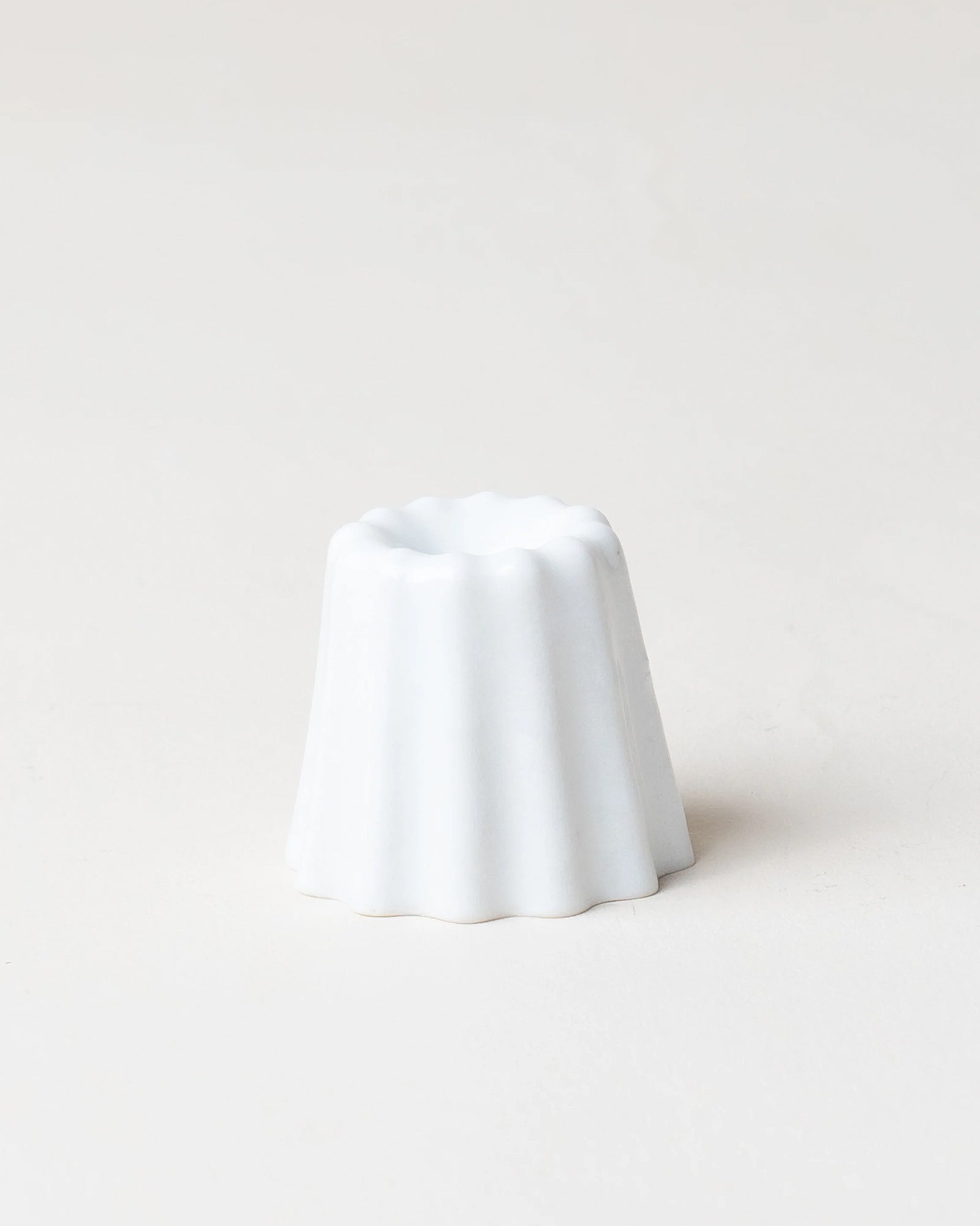 Porcelain Mini Canelé Slim Candlestick Holder