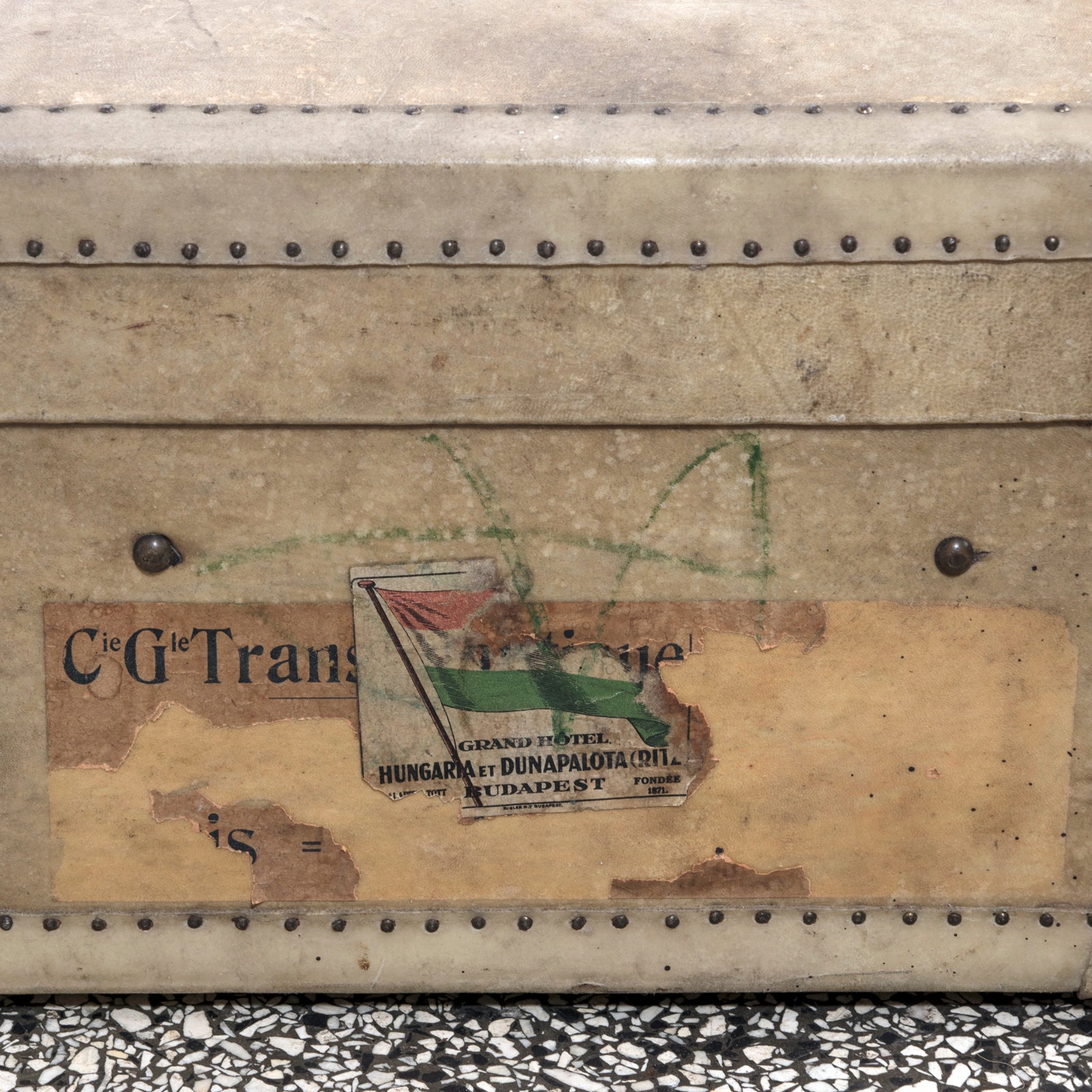 Vintage Collection of Vellum White Leather Suitcases