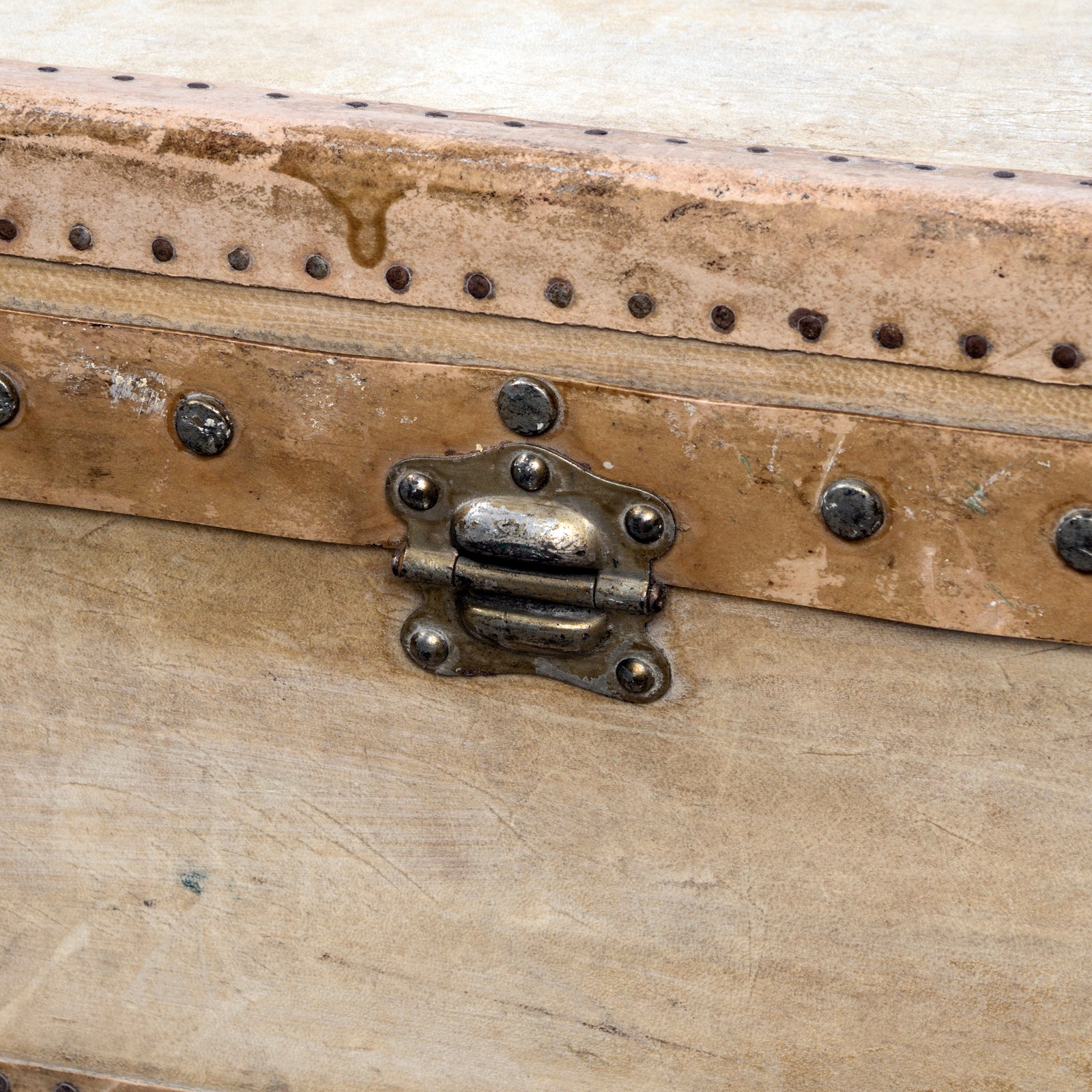 Vintage Collection of Vellum White Leather Suitcases