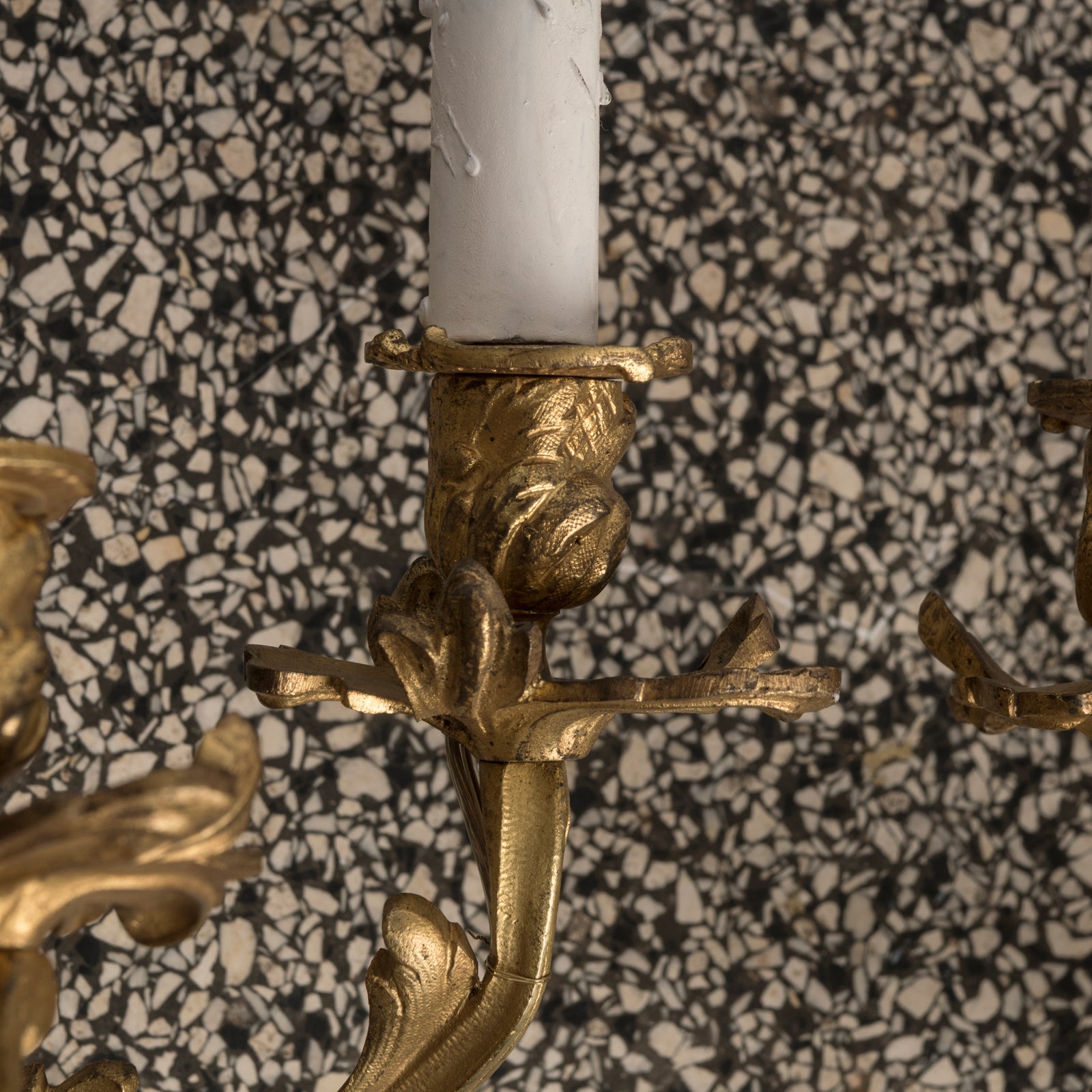 Set of 4 monumental 19th Century French Rococo Sconces