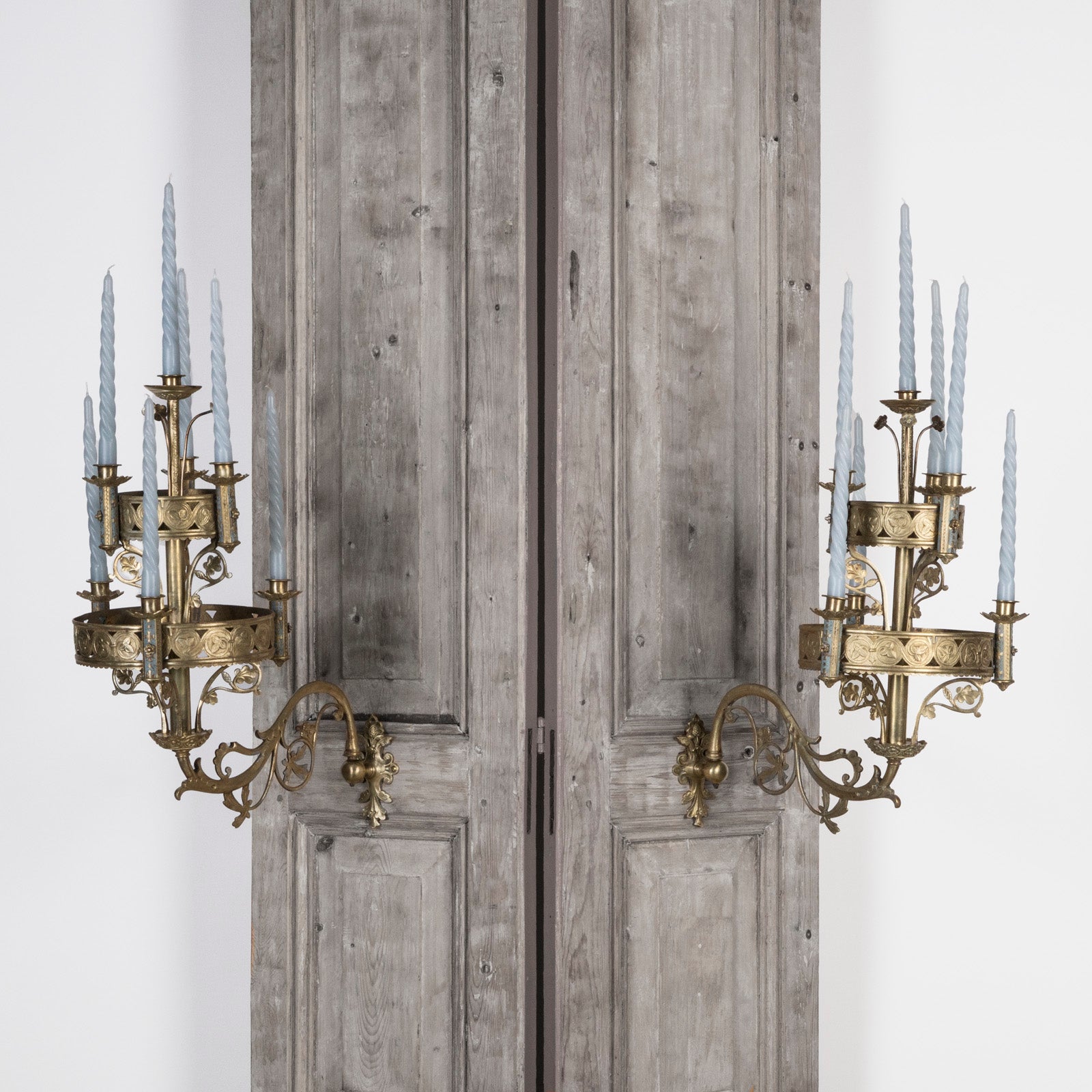 19th C Gothic Style Candle Sconces