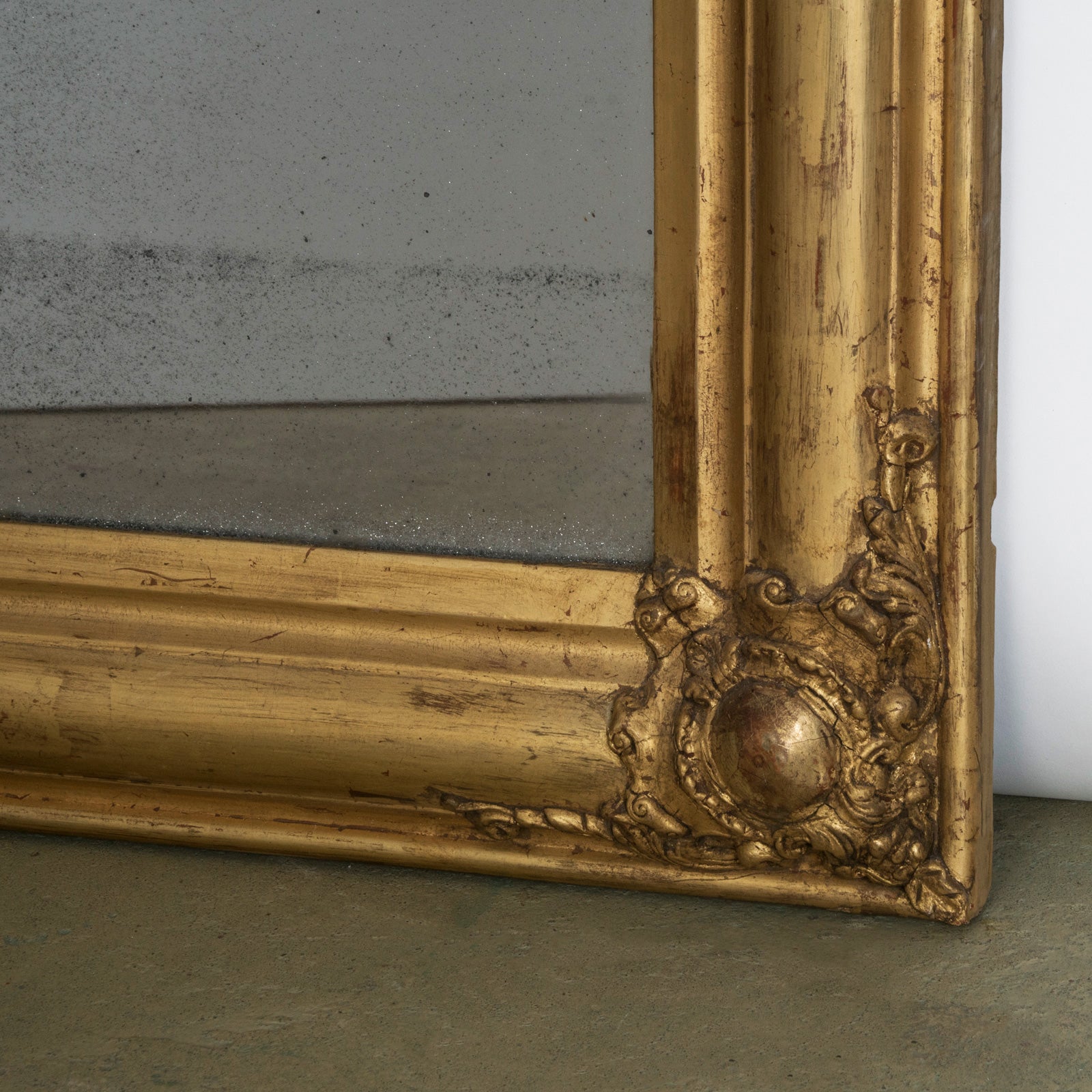 19th C Louis Philippe Mirror with Foliage and Grape Motifs