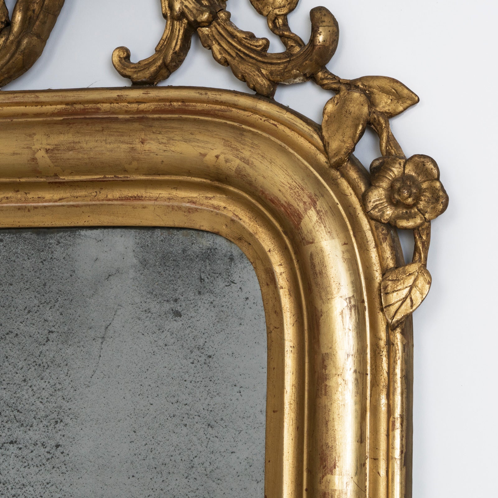 19th C Louis Philippe Mirror with Foliage and Grape Motifs