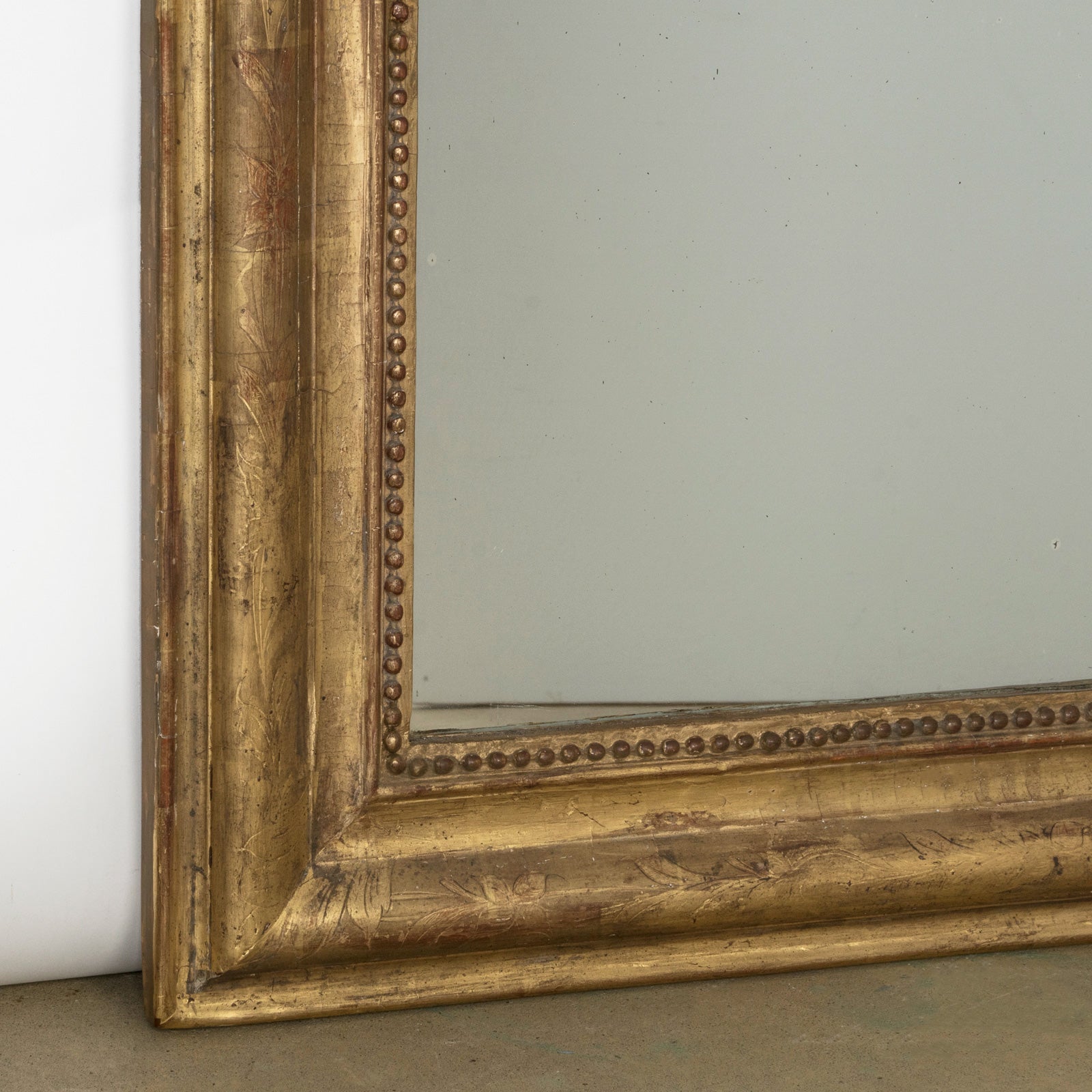 19th C Louis Philippe Mirror with Small Heart Crest