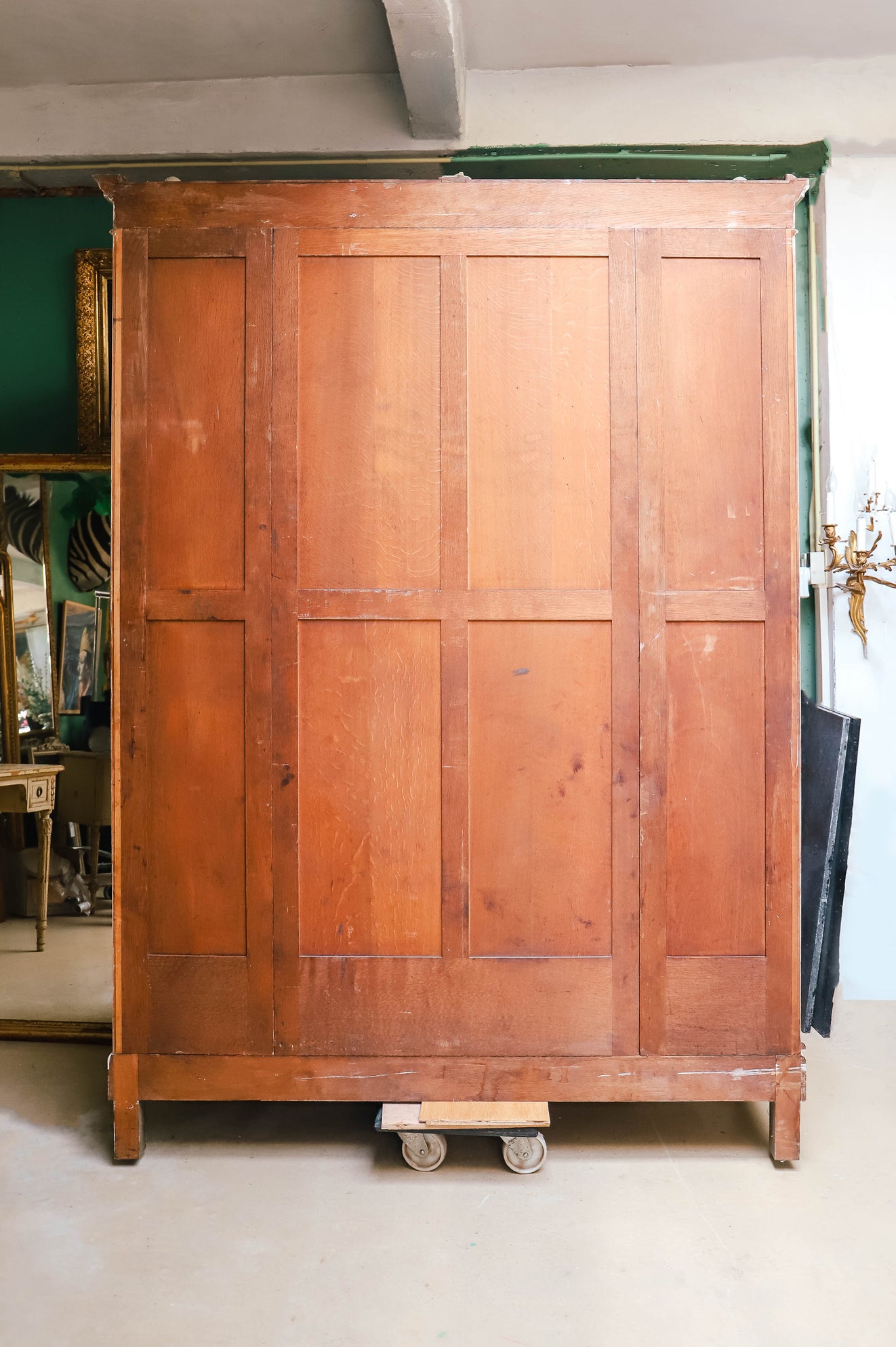 Louis XVI Style Mirror Door Armoire