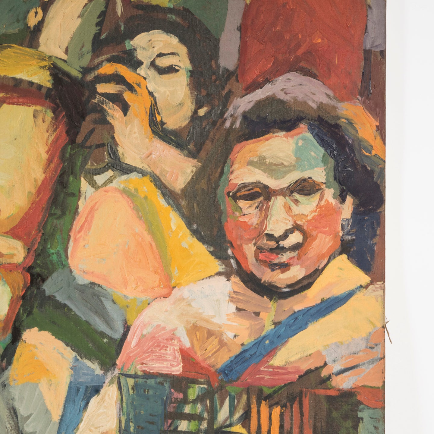 Vintage Aymery Rolland Musician Oil Painting