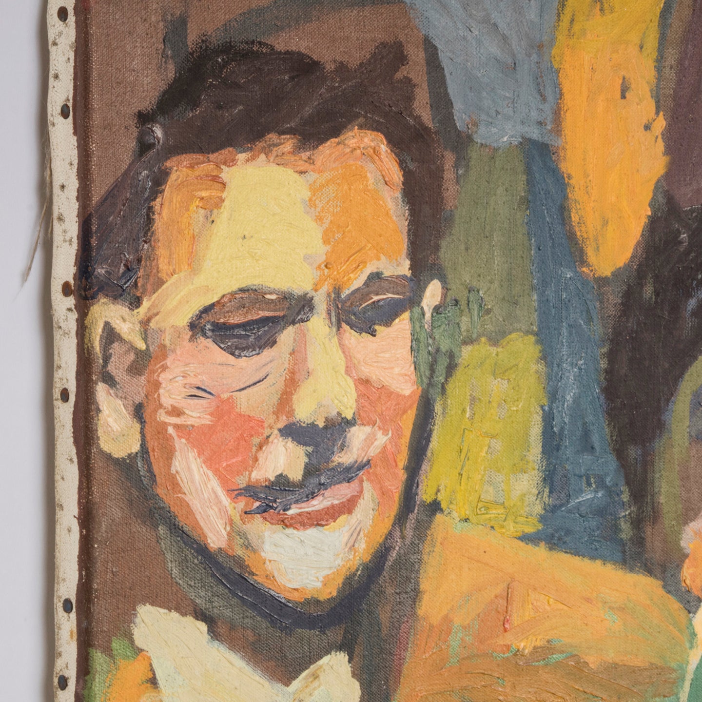 Vintage Aymery Rolland Musician Oil Painting
