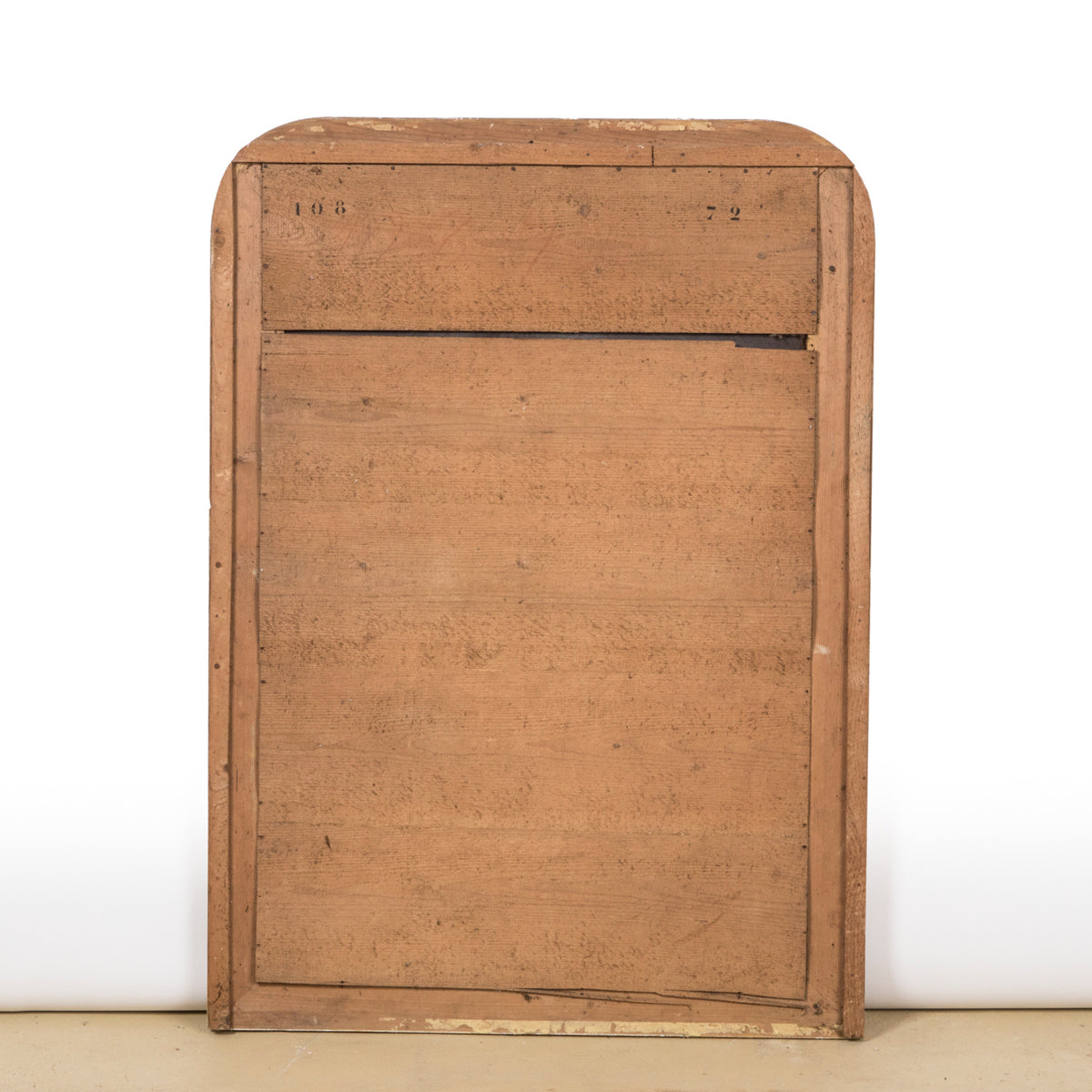 Wooden backside of an antique 19th-century French Louis Philippe-style gilt mirror