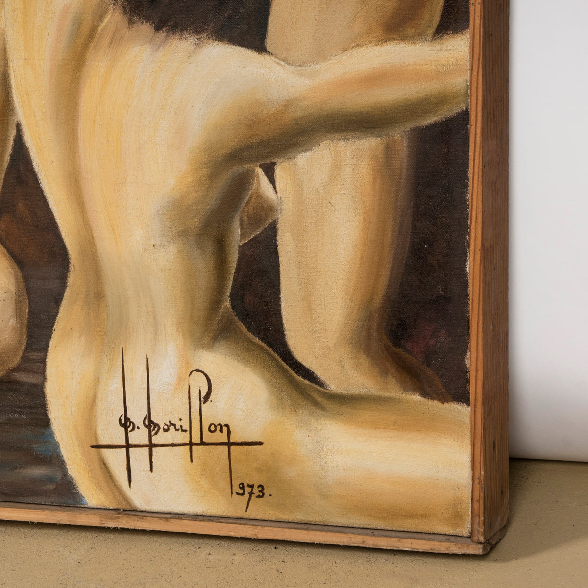 Large 70s "Purgatory" Oil Painting
