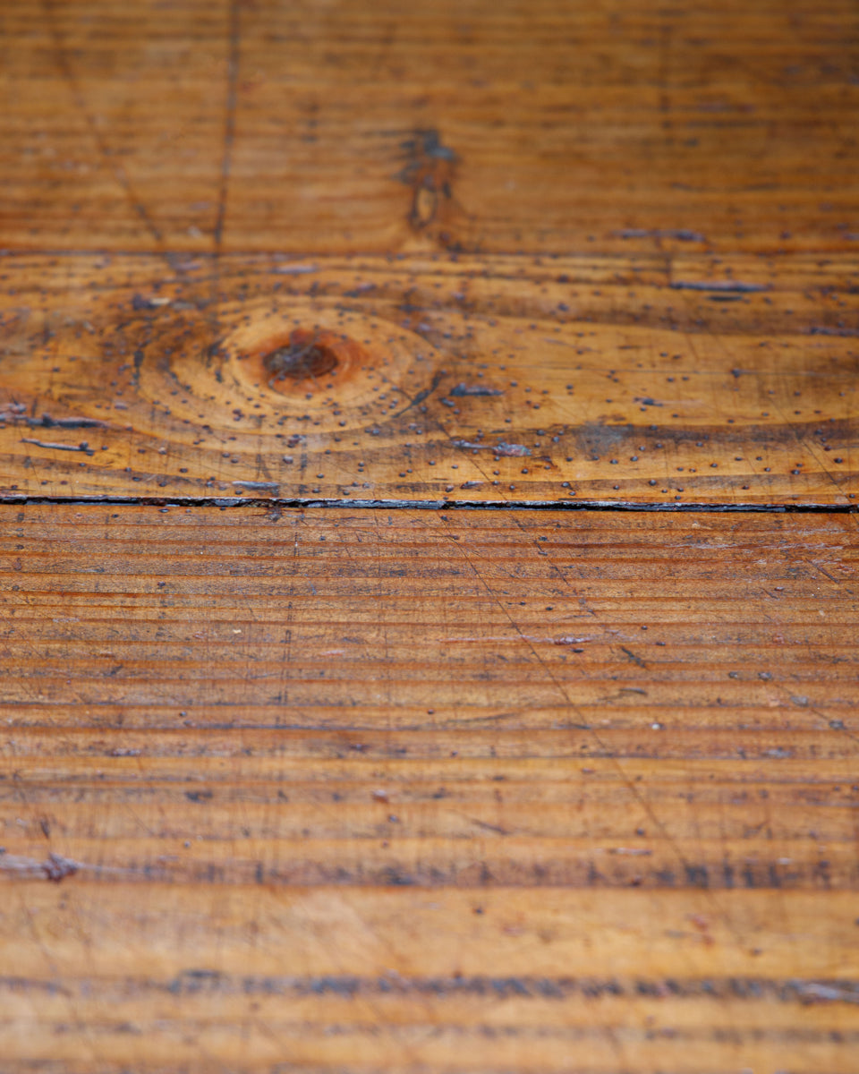 Large Vintage French Pine Atelier Work Table