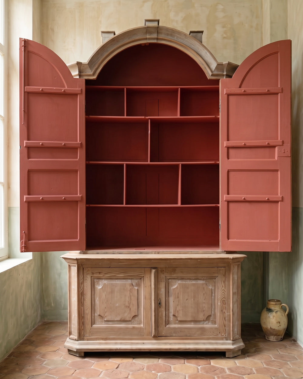 Large 18th C French Buffet Armoire or Display Cabinet