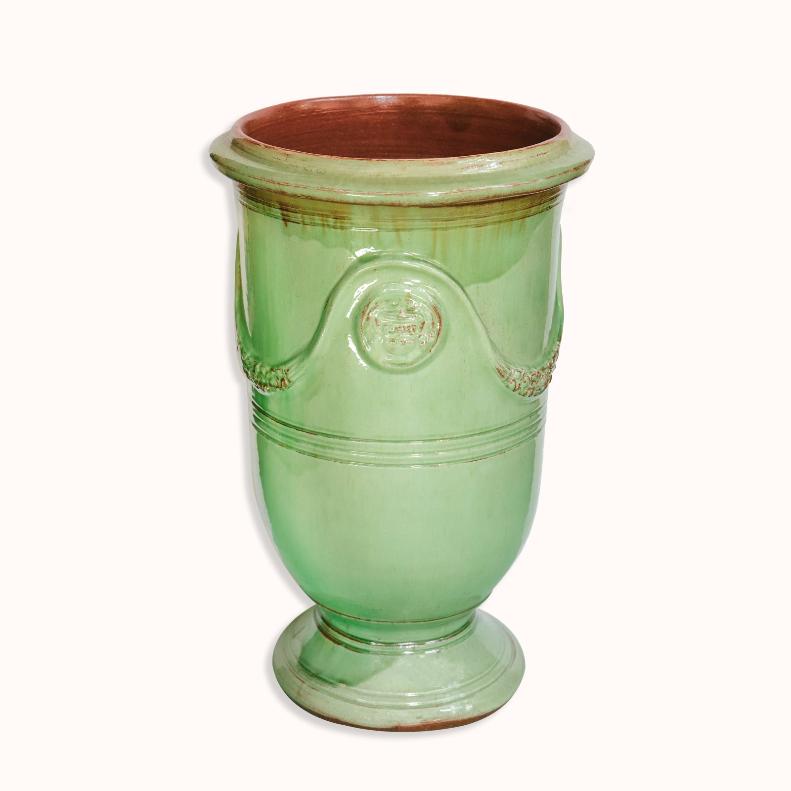 Ceramic Anduze Jar or Pot in Jade Green
