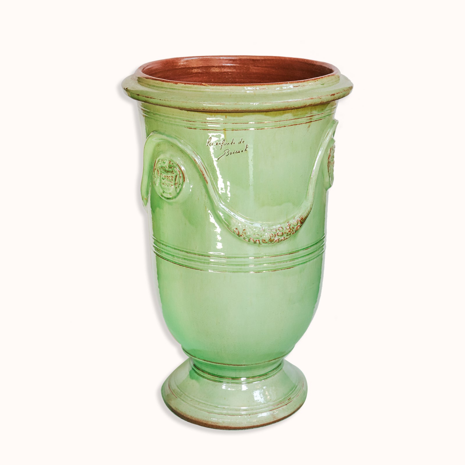 Ceramic Anduze Jar or Pot in Jade Green