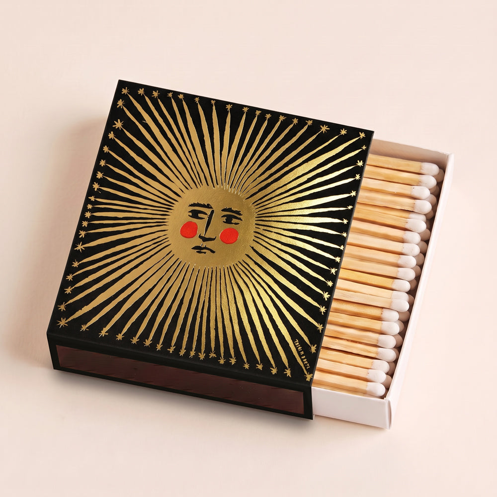 Archivist Gallery Golden Sun Rays Luxury Matchbox