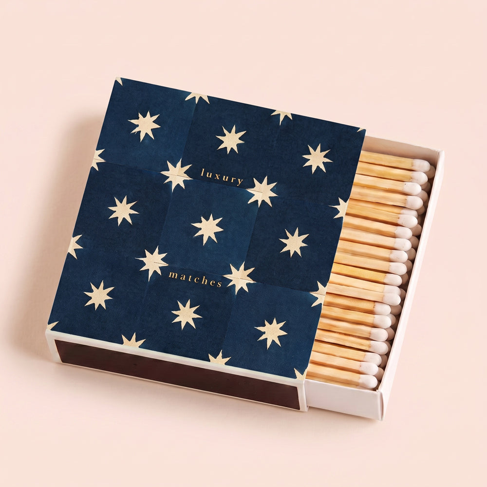 Archivist Gallery Navy Star Tile Matchbox
