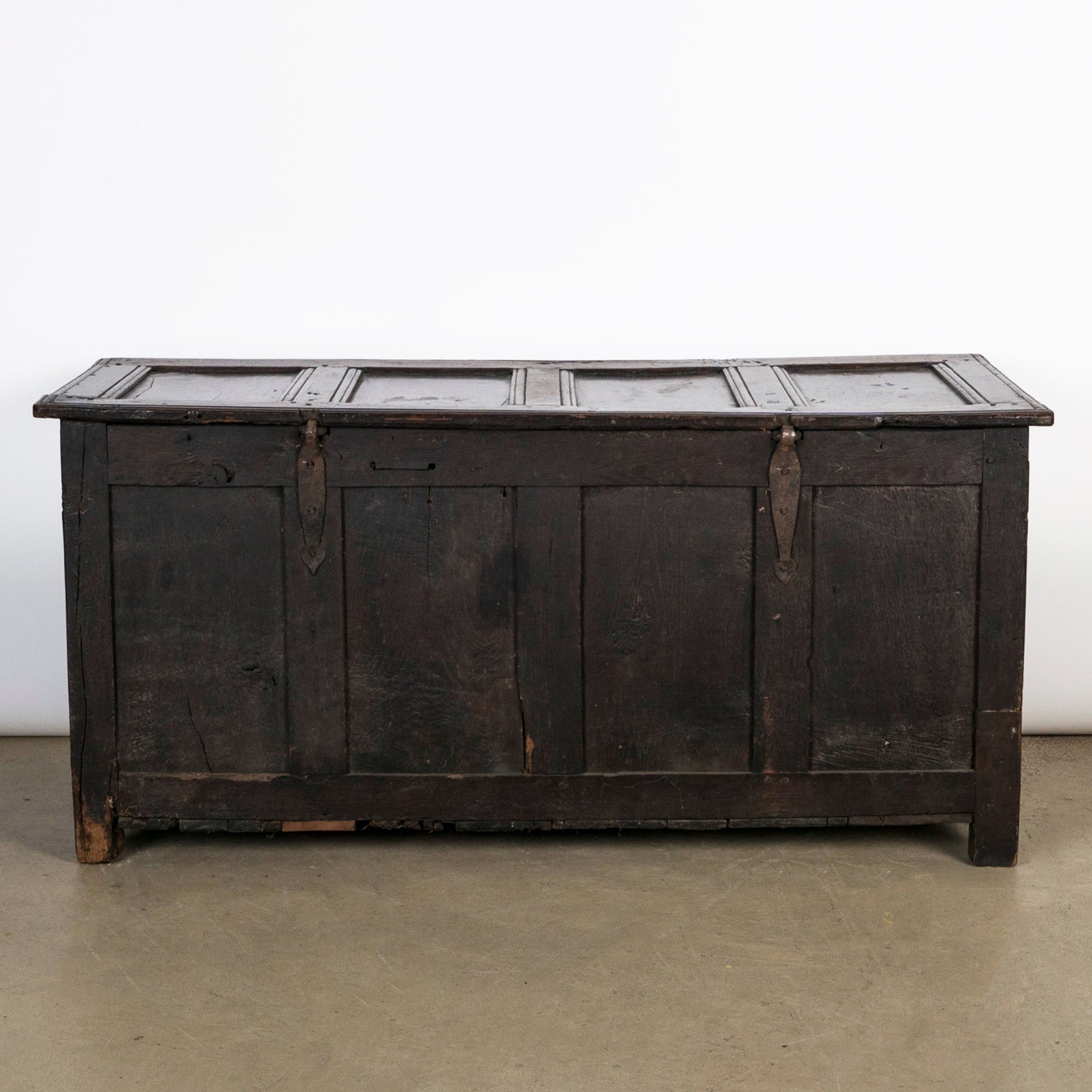 Paneled and Carved Oak Chest or Coffer