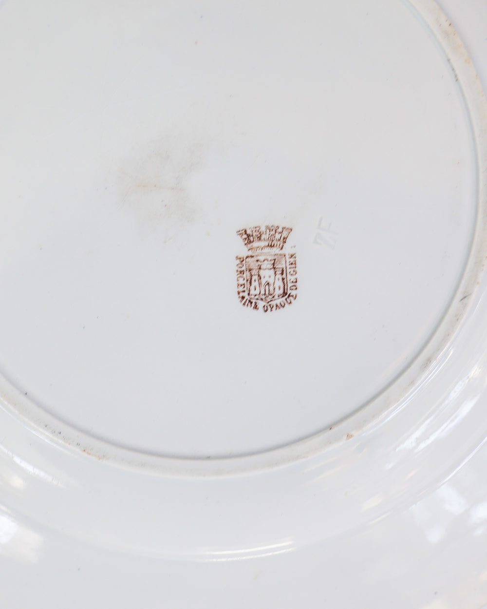 Set of Two Vintage Gien Majolica Plates in the Series Les Notabilités