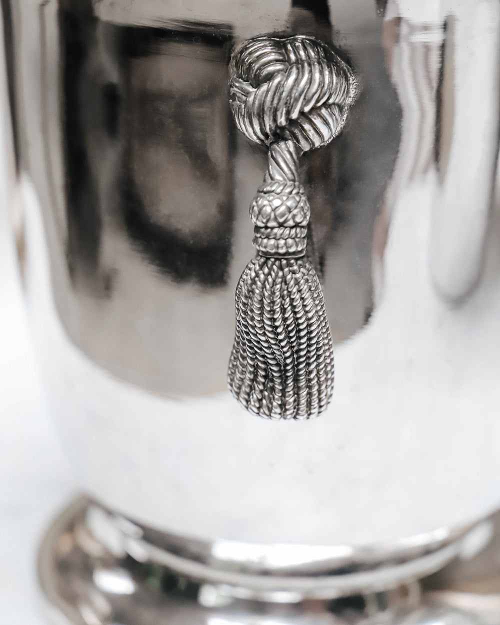 Classical Silver Plated Champagne Cooler and Ice Bucket with Tassels