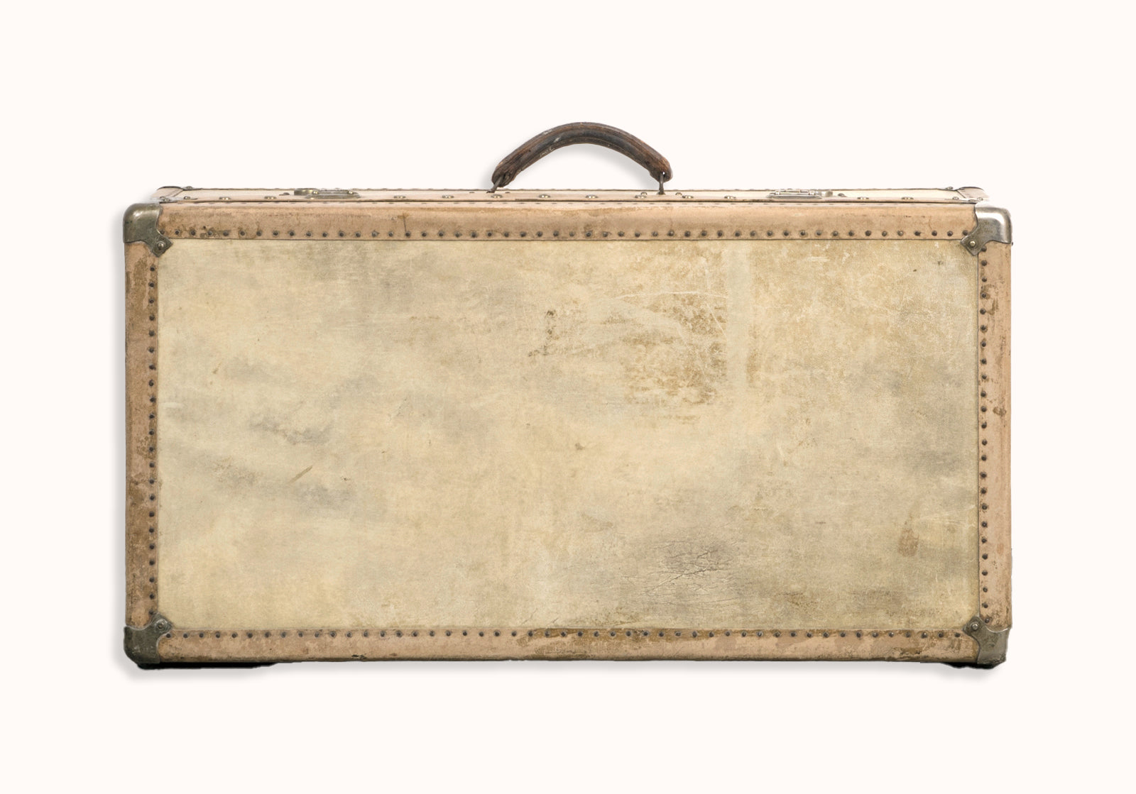 Vintage Collection of Vellum White Leather Suitcases
