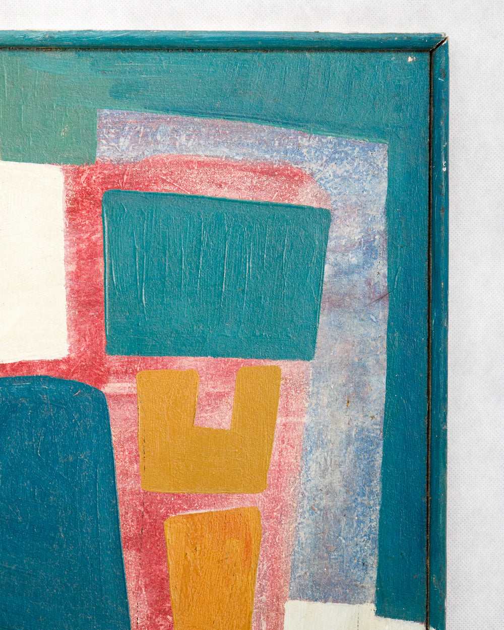 Vibrant Vintage Mid-Century Abstract Composition