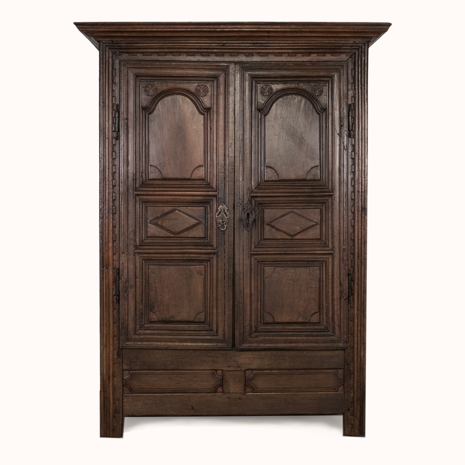 French 18th Century Dark Oak Wood Cupboard