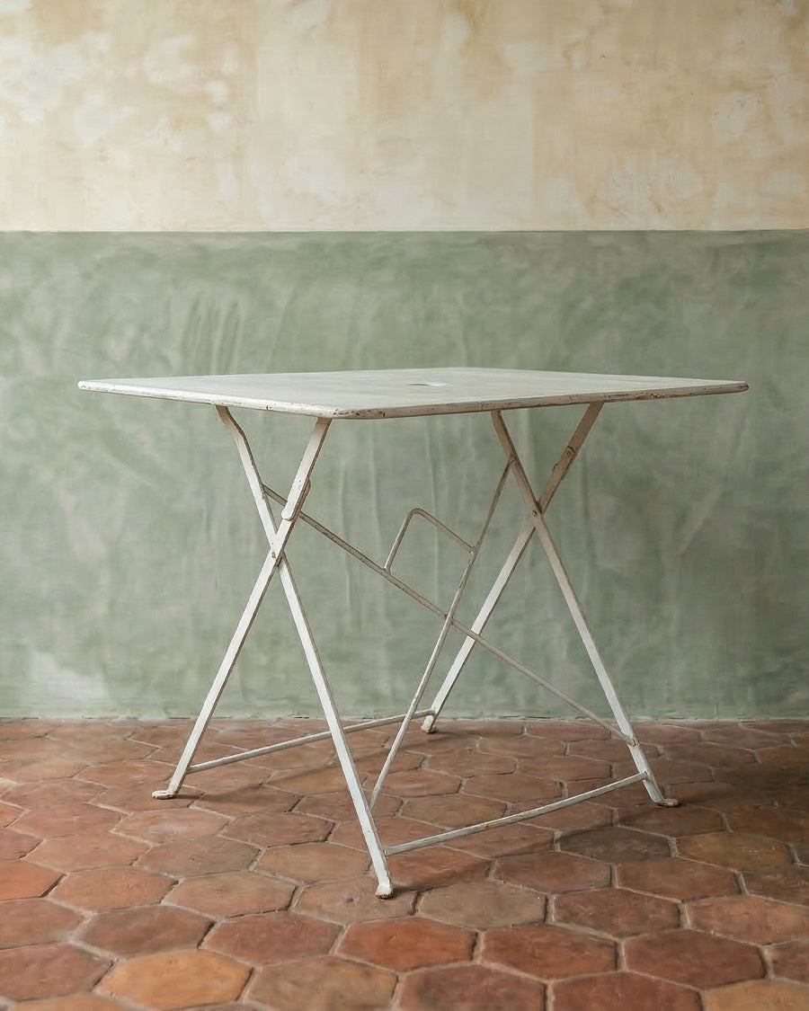 Mid 20th C French Rectangular Metal Folding Table