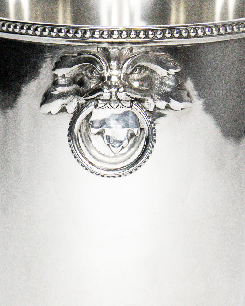 Vintage Silver Plated Foo Dog Cooler and Ice Bucket