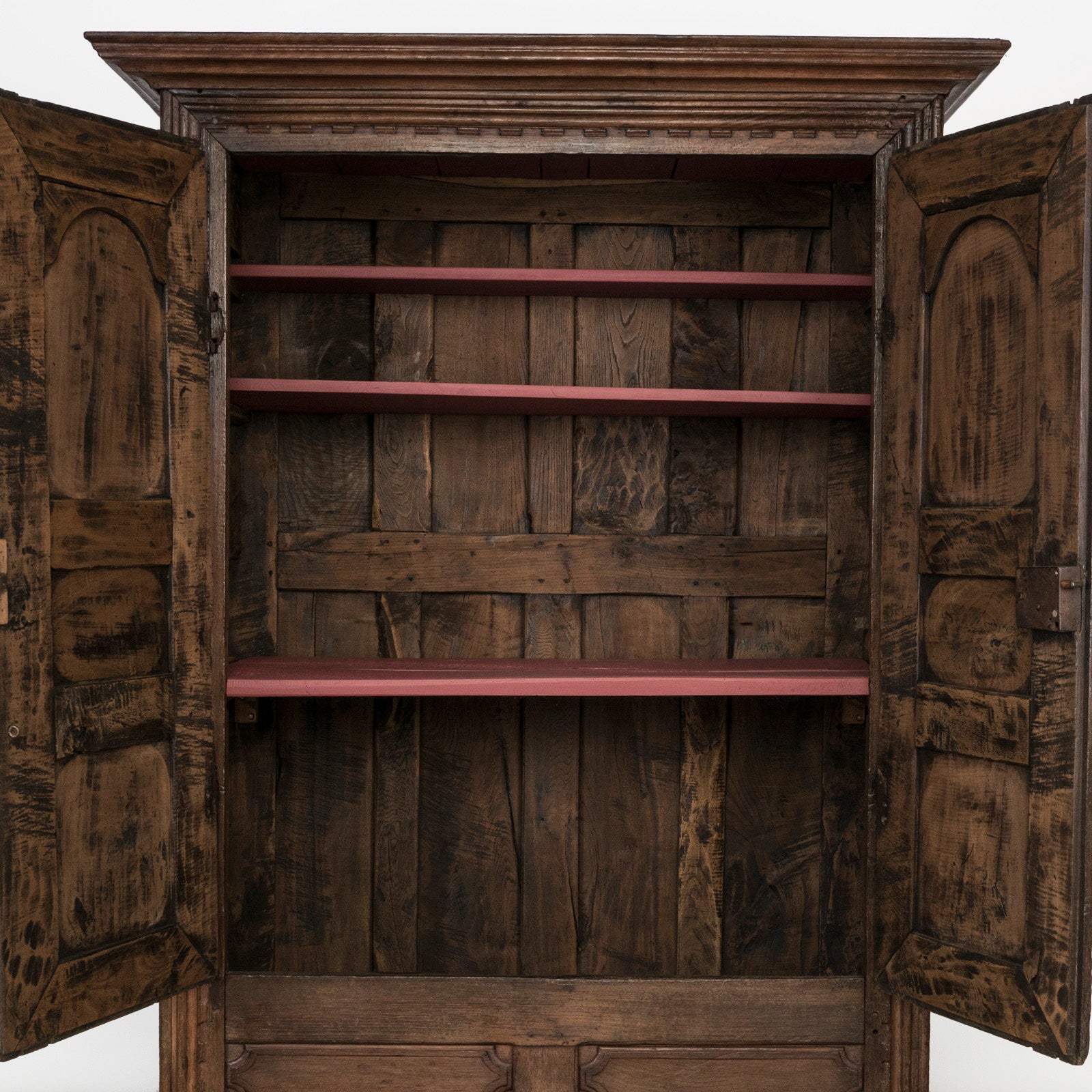 French 18th Century Dark Oak Wood Cupboard