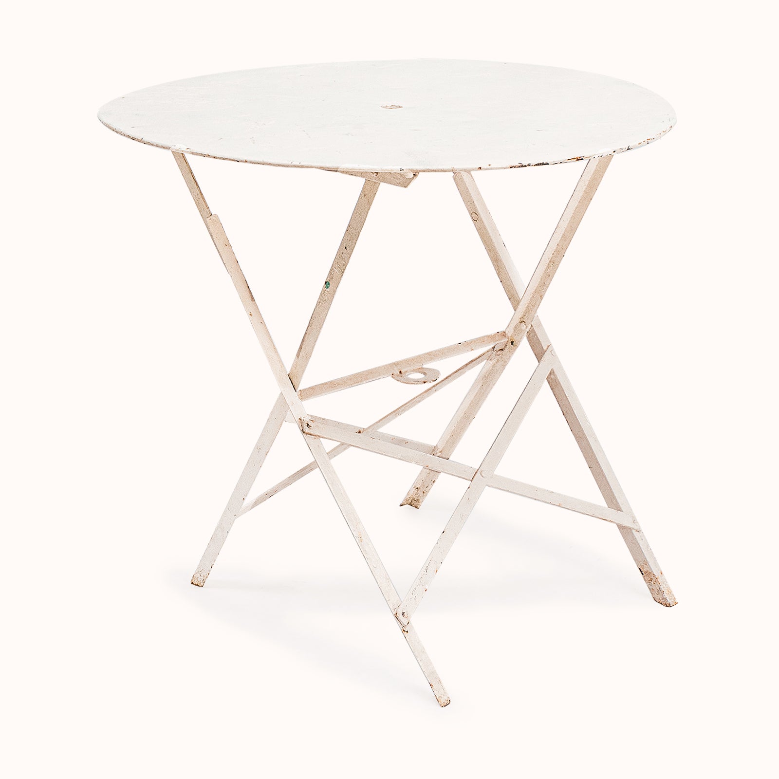 Early 20th C French Round Metal Garden Table