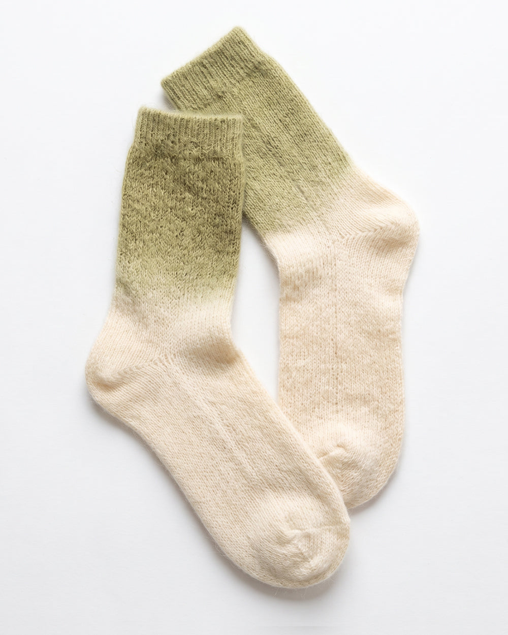 Goat Mohair Socks | Olive Green from Reseda