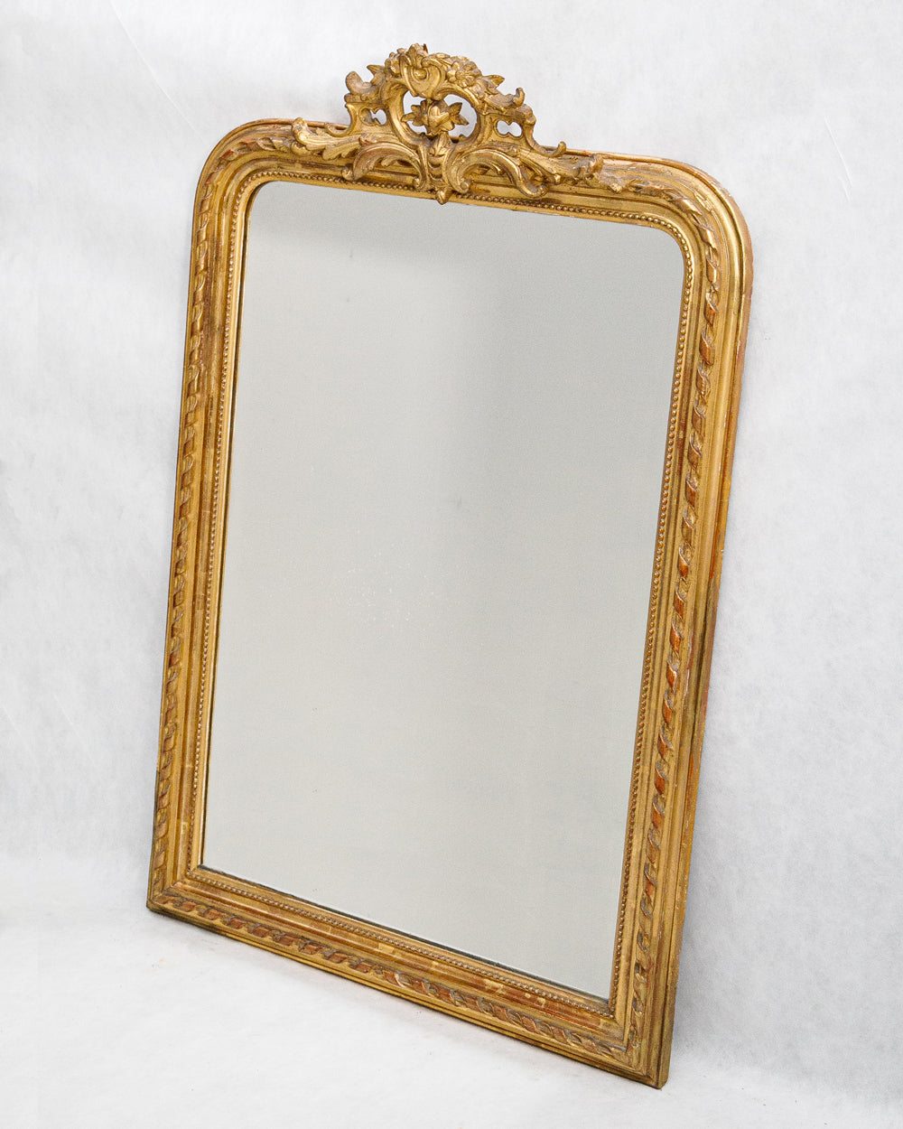 19th C Louis Philippe Mirror with Faux Ribbon Frame