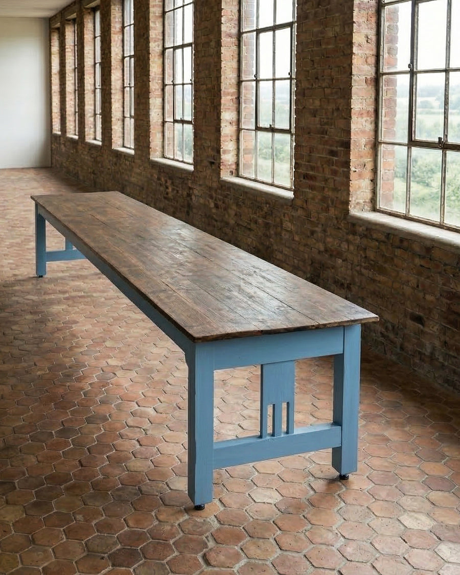 Very Long Vintage French Wooden Cloister Table