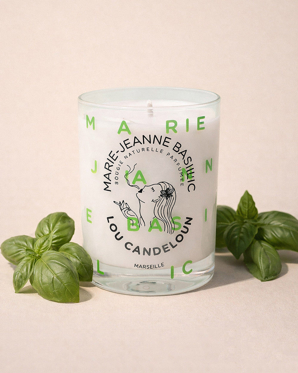 Lou Candeloun Basil Scented Candle