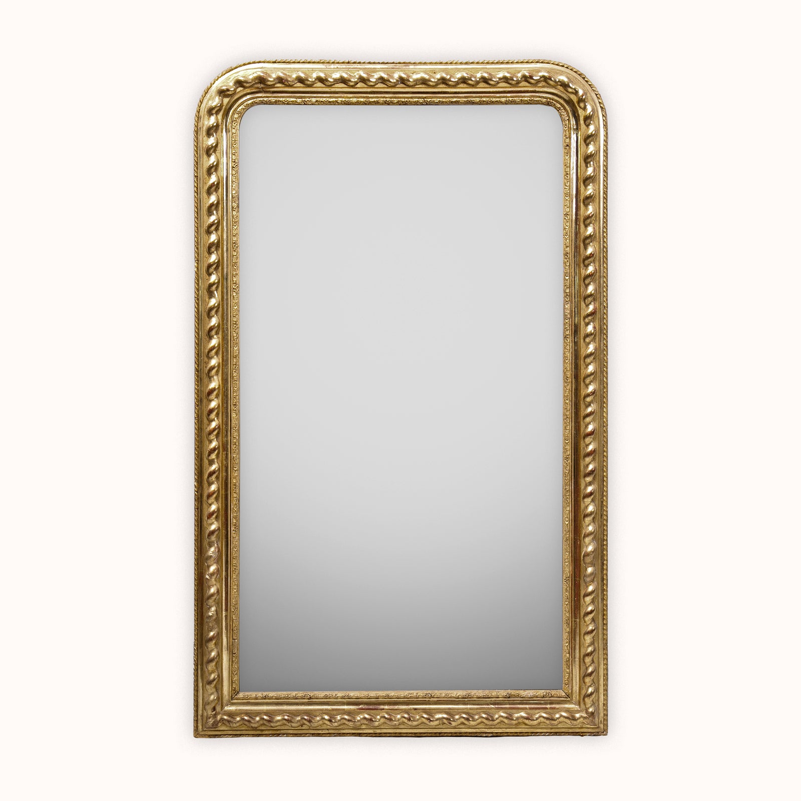 Louis Philippe Mirror with Geometric Scalloped Frame