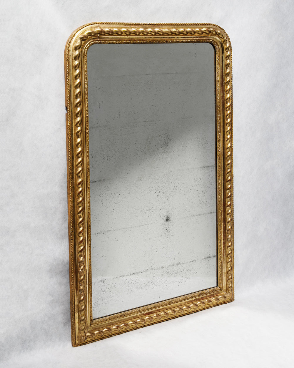 Louis Philippe Mirror with Geometric Scalloped Frame