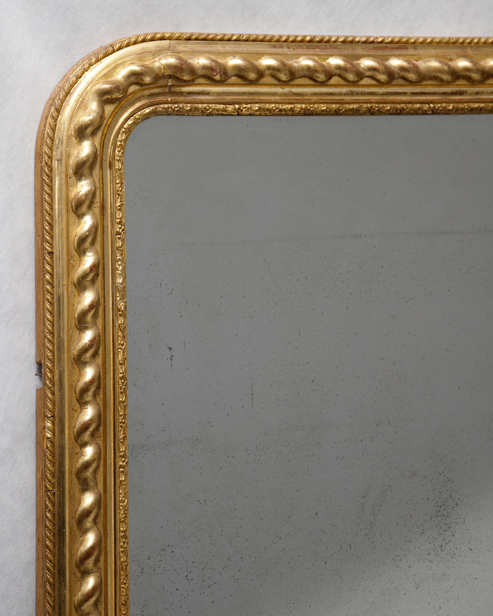Louis Philippe Mirror with Geometric Scalloped Frame