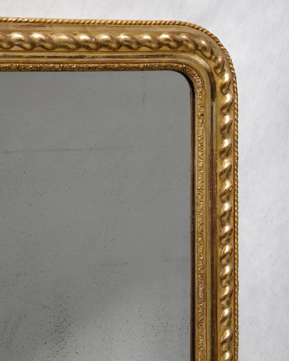 Louis Philippe Mirror with Geometric Scalloped Frame