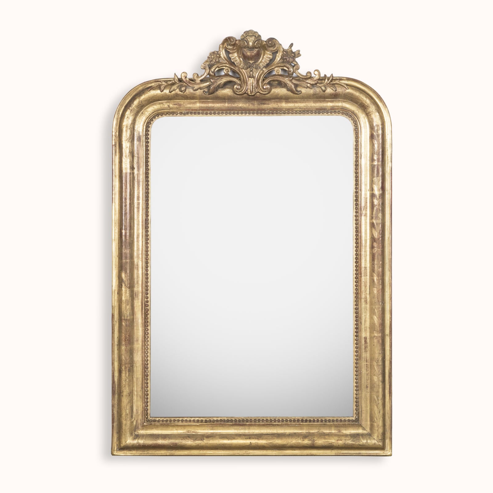 19th C Louis Philippe Mirror with Small Heart Crest