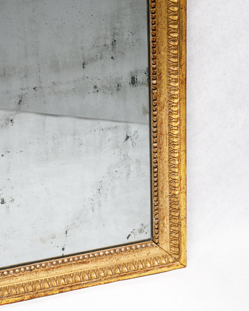 Louis XVI Style Rectangular Mirror with Foxed Glass