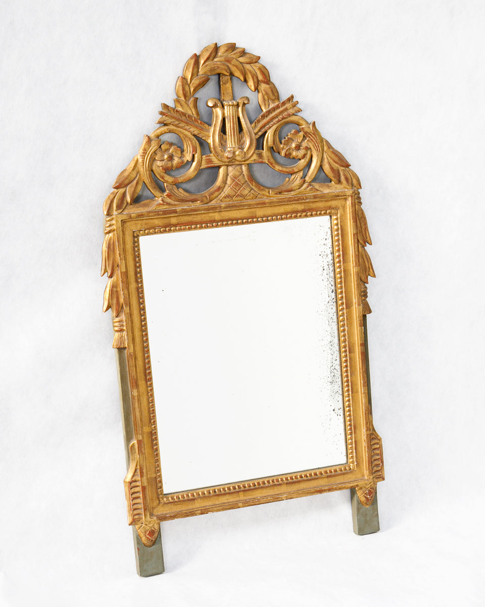 Louis XVI Marriage Mirror with Harp Crest
