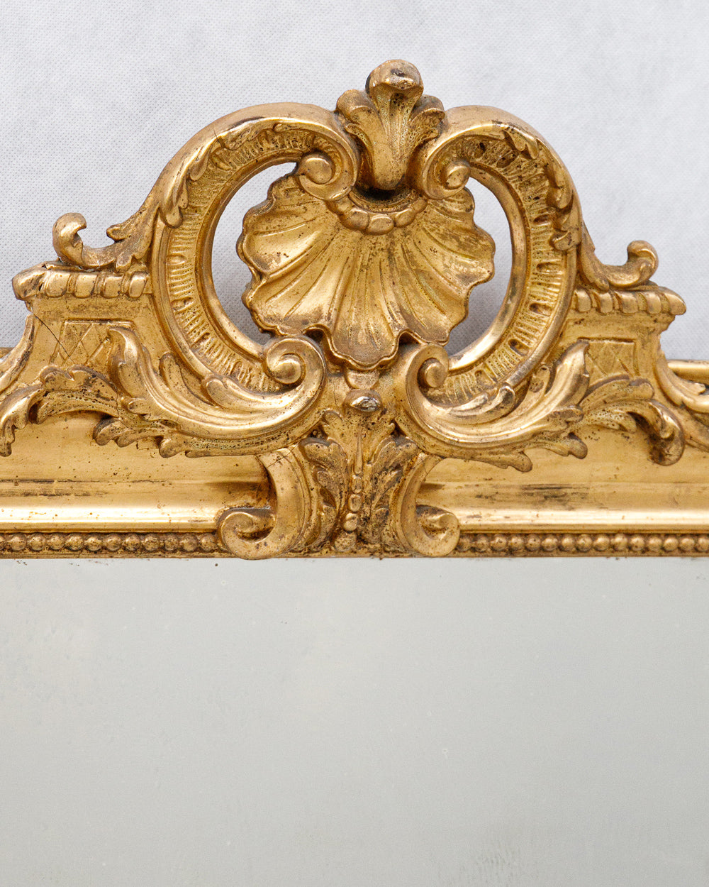 19th C Louis Philippe Mirror with Small Shell Crest