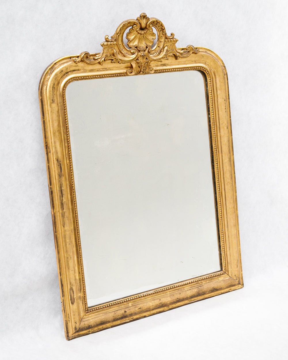 19th C Louis Philippe Mirror with Small Shell Crest