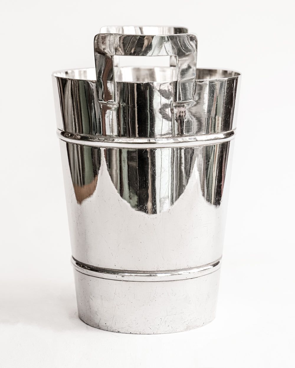 Mid Century Modern Silver Plated Champagne Cooler and Ice Bucket