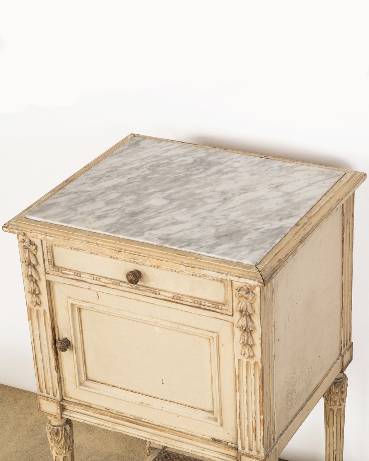 19th Century French Marble Top Nightstand