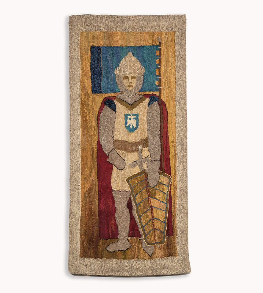 Large Mid-Century Norman Knight Wool Art Wall Hanging