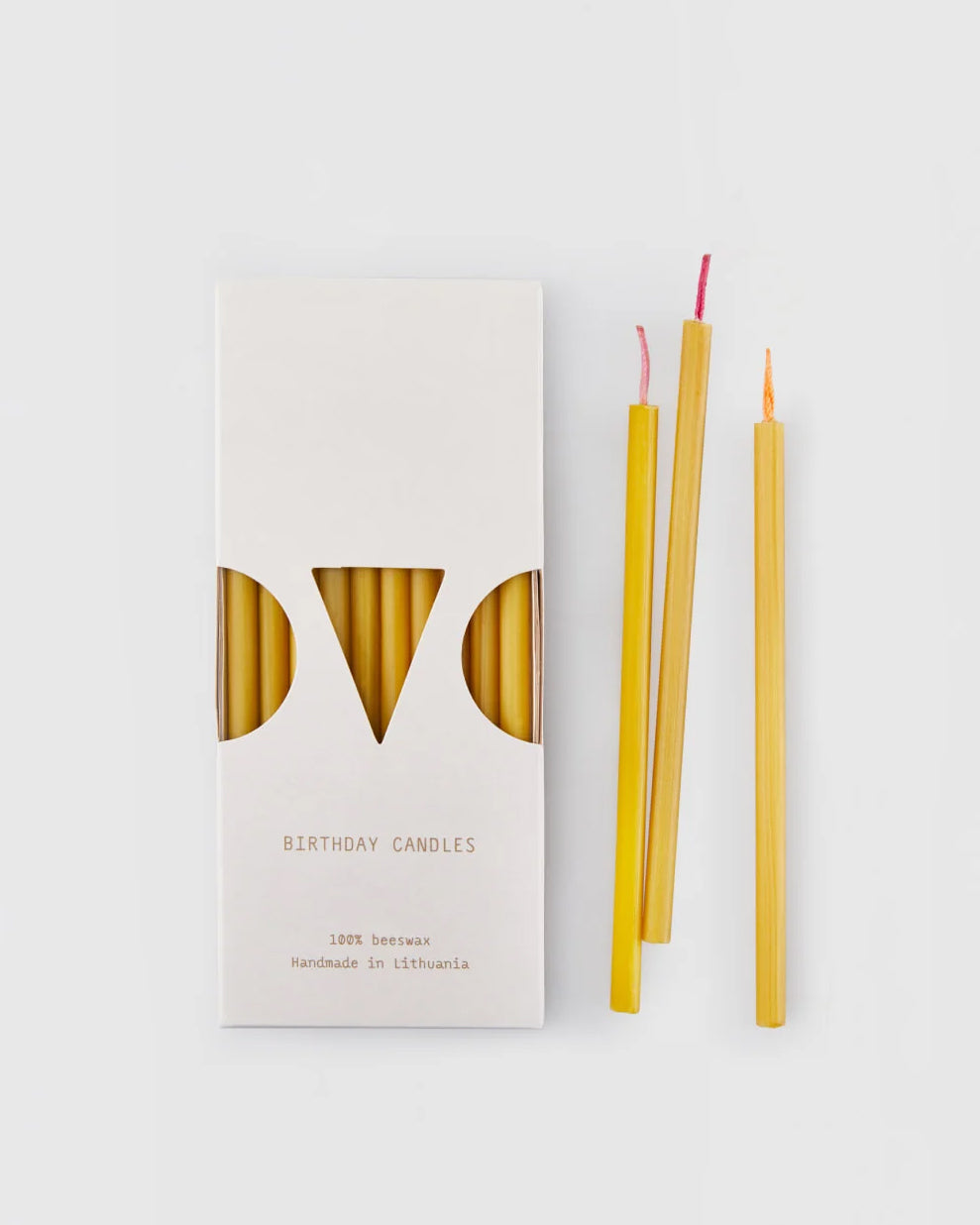 Mini Beeswax Birthday Slim Candles