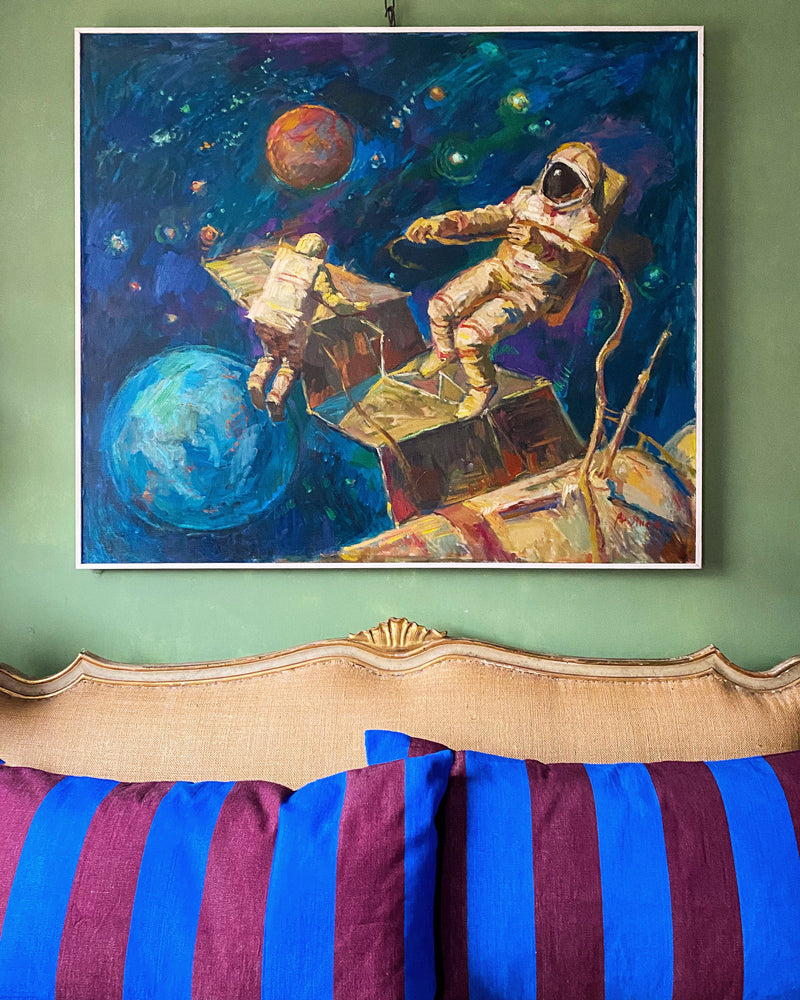 The Cosmonauts, Oil Painting, 1980s