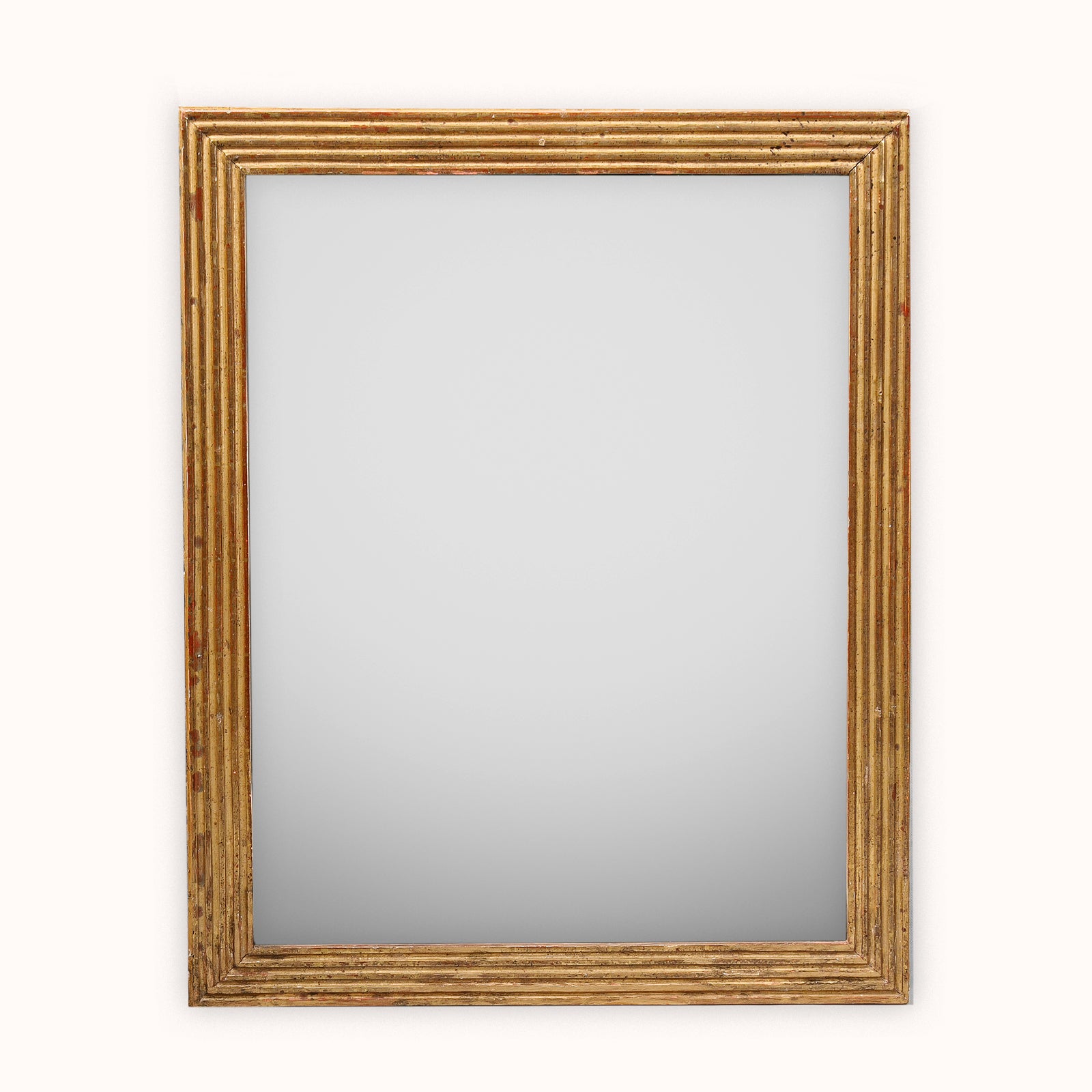 Small Rectangular Mirror with Striped Frame