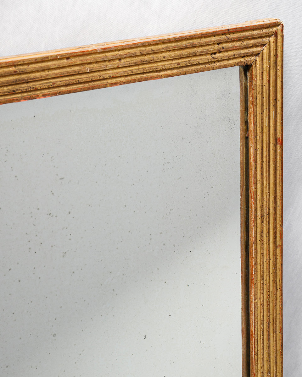 Small Rectangular Mirror with Striped Frame